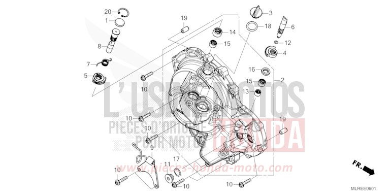 KURBELGEHAEUSEABDECKUNG (E-CLUTCH) von Hornet 500 PEARL HORIZON WHITE (NHB61) von 2026